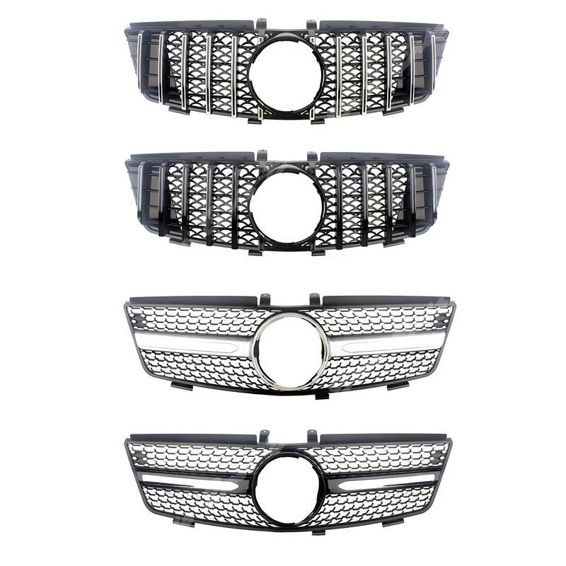 Front Mask Grille Bumper Grill Hood Mesh Modification For Mercedes Benz ML W164 2005-2011 GT Diamond Style Tuning Accessories