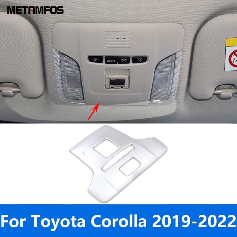 Front Reading Light Cover Trim For Toyota Corolla     Matte Car Roof Lamp Decoration Accessories Car Styling
