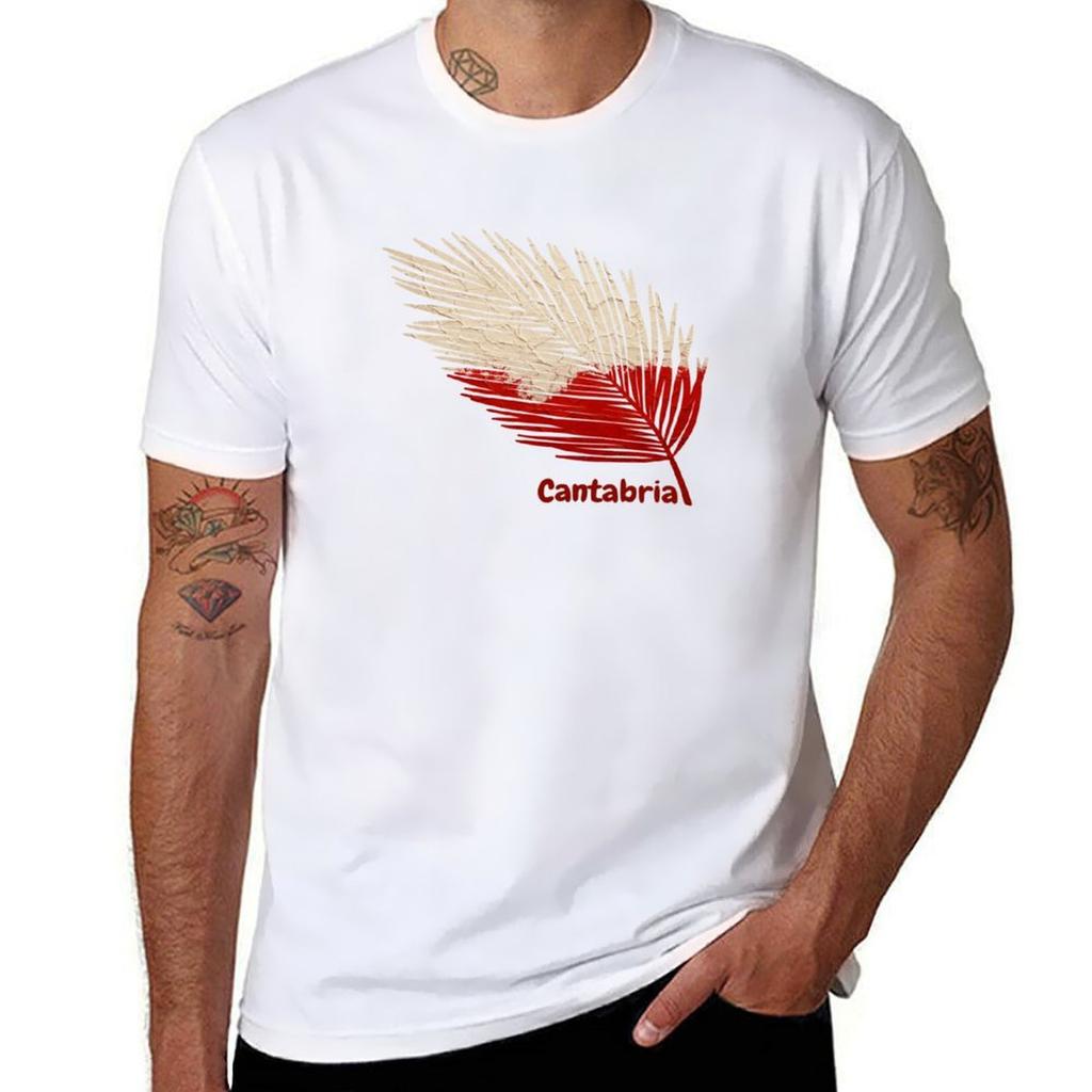 Abstract Flag of Cantabria – Feather Design T-Shirt summer top man t shirt sweat hippie clothes shirts graphic tee men