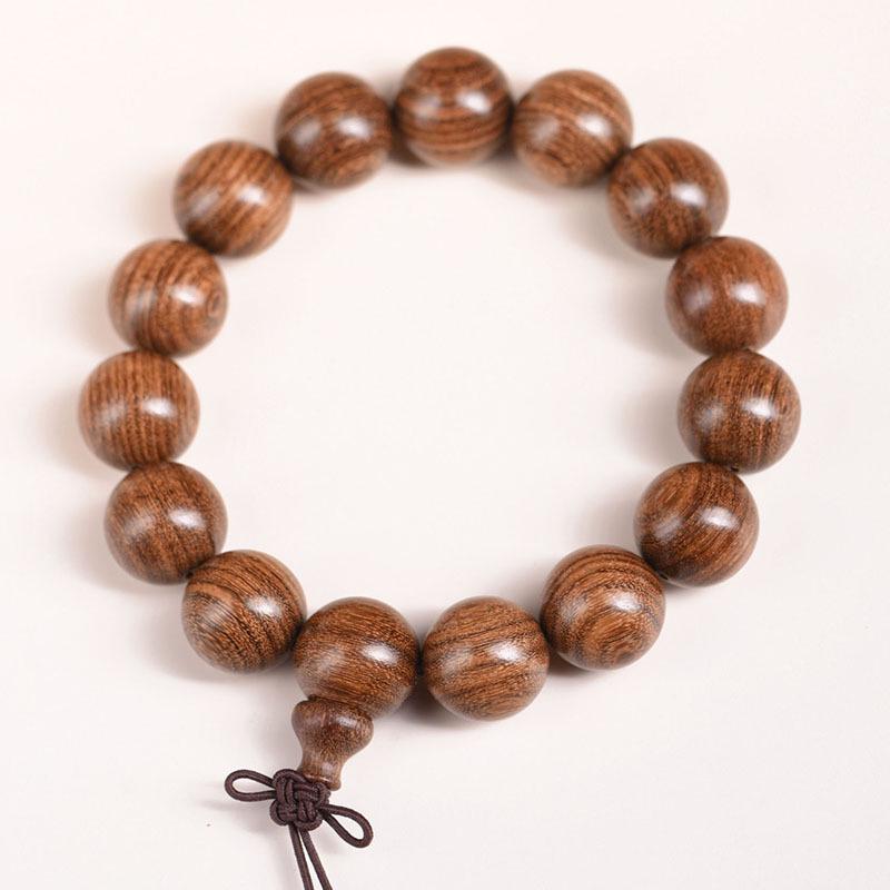 Authentic Sandalwood Buddhist Prayer Beads Bracelet - Ethnic Style Jewelry