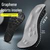 Graphene Running Shoe Insoles: Antibacterial, Breathable, Sweat-Absorbing, High Elasticity, Shock-Absorbing, 4D Massage, Cloud-Like Comfort.