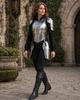 Women's Medieval Warrior Cosplay Costume Breastplate & Pauldrons LARP Fantasy Outfit