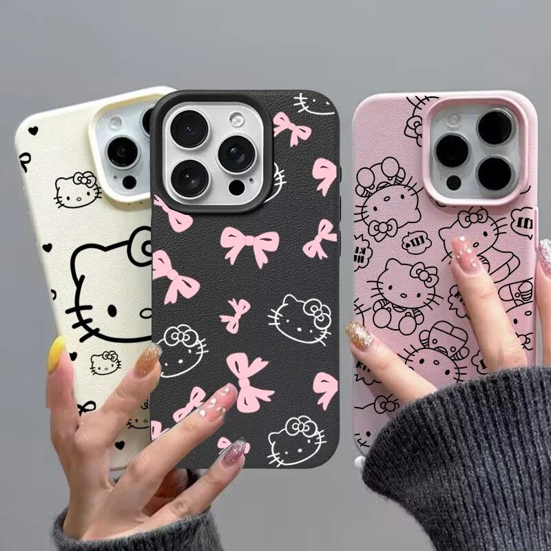 Lichee Pattern Hello Kitty Phone Case For OPPO A5X A3X A5 A3 Pro A60 A98 A79 A78 A58 A55 A54 A15 A16 A17 A52 A72 A74 A5S cover