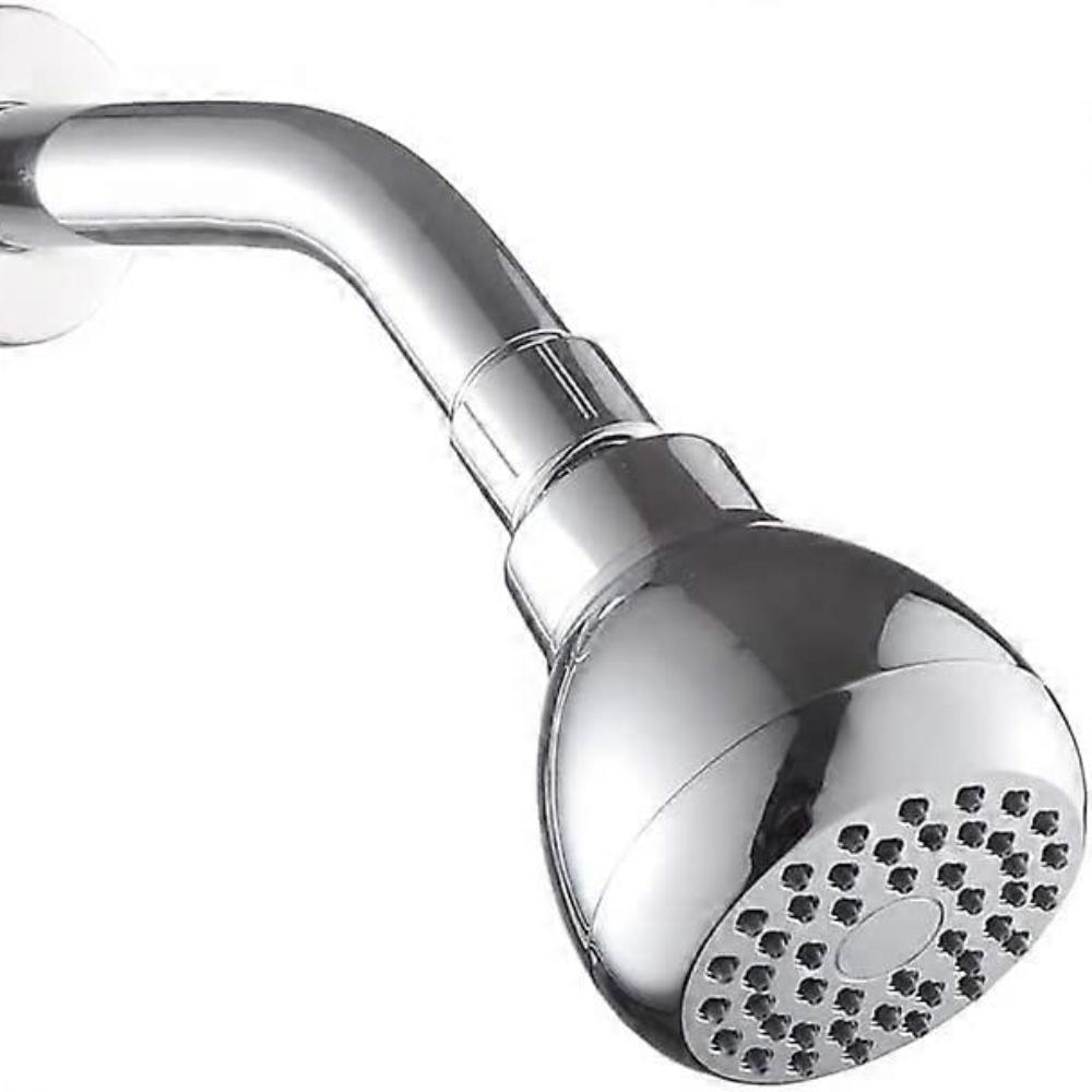 

Насадки для душа высокого давления для дома с низким давлением - Фиксированная насадка для душа 3 дюйма - Защита от протечек с регулируемым поворотным шаровым шарниром в полированном хроме с PTFE