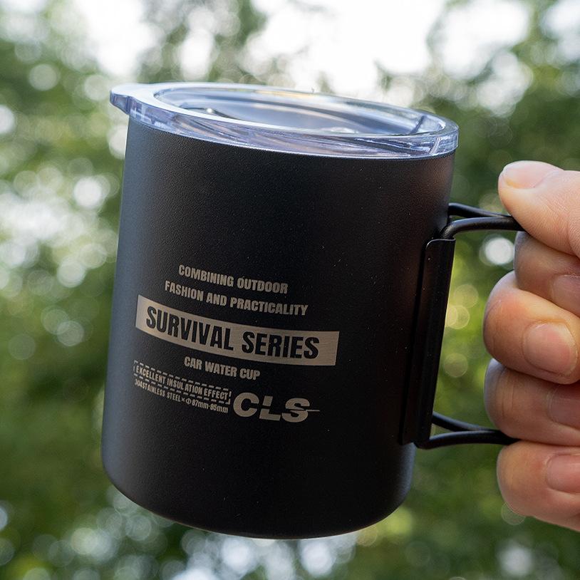 320ml Double Layer 304stainless Steels Water Cup Coffee Tea Mug Party for Home Outdoor Camping Hiking Backpacking Travle Cup