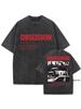 T-shirt Oversize Film Horror Ossessione 100% Cotone Vintage Lavato per uomo donna hiphop streetwear OBS7