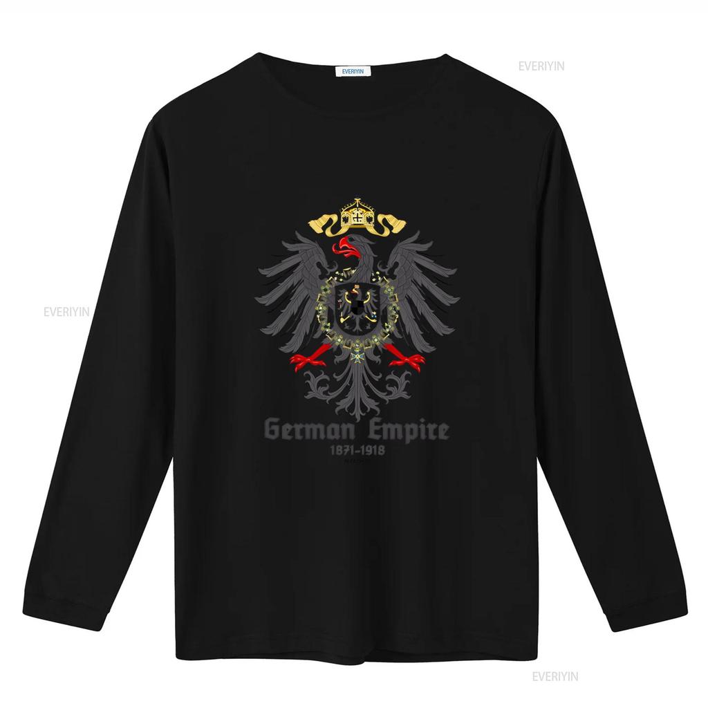 Empire Allemand 1871 1918 T-shirt avec Design Emblème Aigle Allemagne Empereur Reich Guillaume Style Prusse vintage Lavé Respirant
