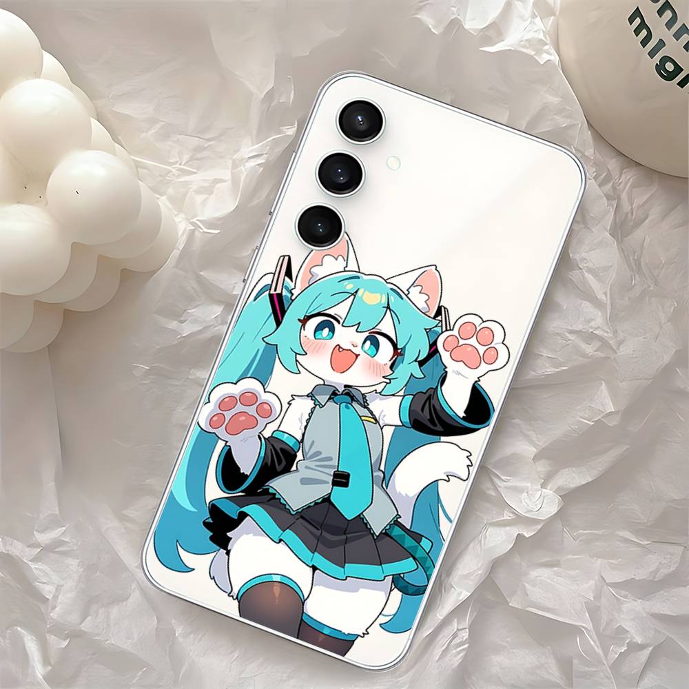 Kawaii H-Hatsune Miku-S Phone Case For Samsung Galaxy S25 S24 S23 S22 S21 FE Ultra Plus A32 A53 A13 A31 Soft Cover