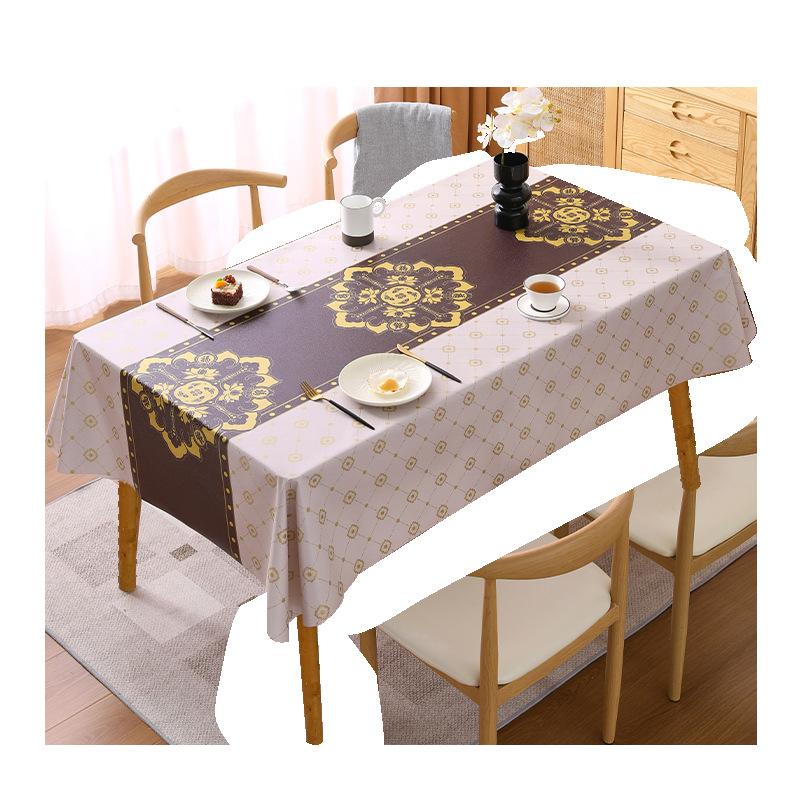 Flower Branch Rich Tablecloth Waterproof And Oil-Proof Leave-In Tablecloth Wind Coffee Table Cloth Dining Table Cloth Plum Blossom