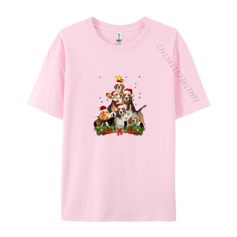 Men T Shirt Beagle Dog Christmas Dog Teeshirt Best Tees Black Tshirt Vintage American Style Winter Gift