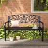 2-Seater Garden Bench, Steel-Black