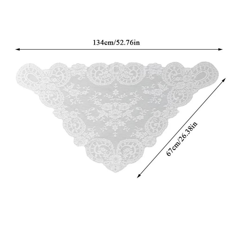 Spanish Traditional Triangle Lace Mantilla Women Head Covering Christian Church Catholic Veil