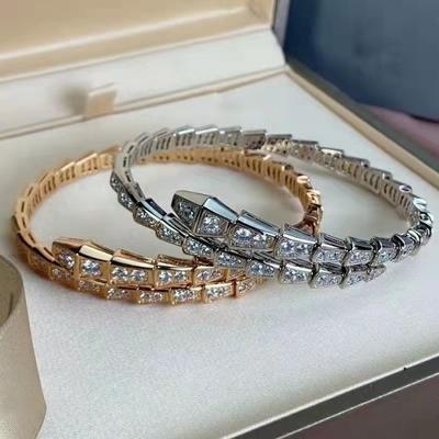Pulseira de zircônia de osso de cobra, moda feminina, edição estreita, pulseira de abertura serpentina