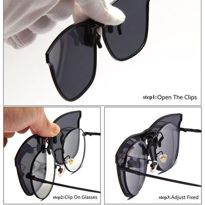 Men Women Clip On Unisex Ultra-light Flip Style Polarized Driver Goggles Photochromic Sunglasses  Supply