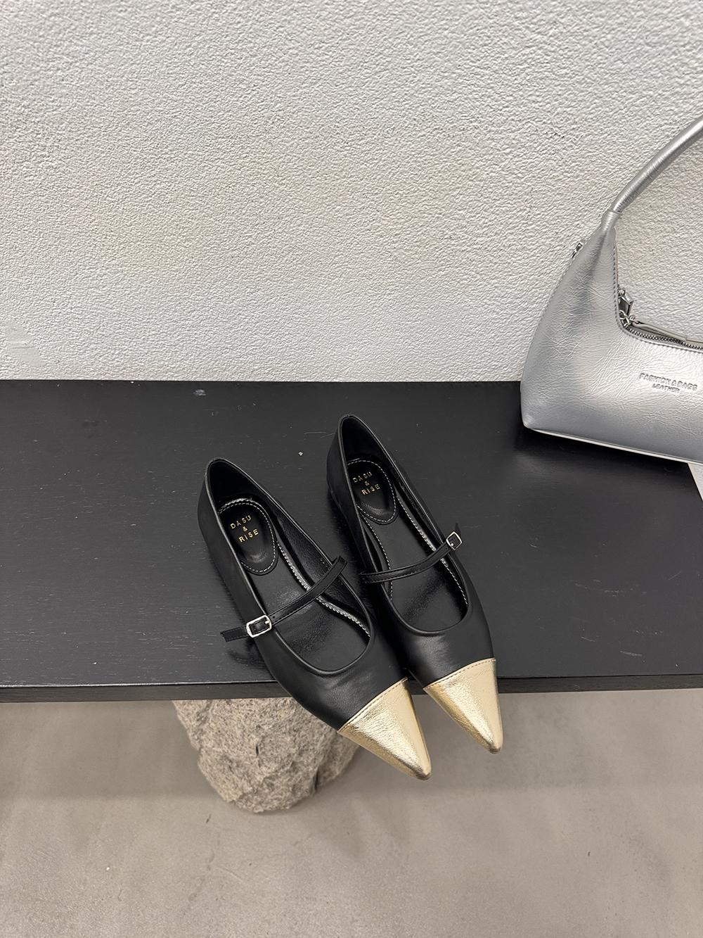 

Модные женские туфли с острым носком, черные, бежевые, золотые, серебряные, с пряжкой на ремне, 2024 г. Новые поступления, туфли-лоферы, осень-весна, женские, 35-39 5.5 чёрный