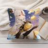 Ningguang Genshin Impact Cushion Cover Silky Short Plush Invisible Zipper Dustproof Sofa Pillow Case For Home Decor