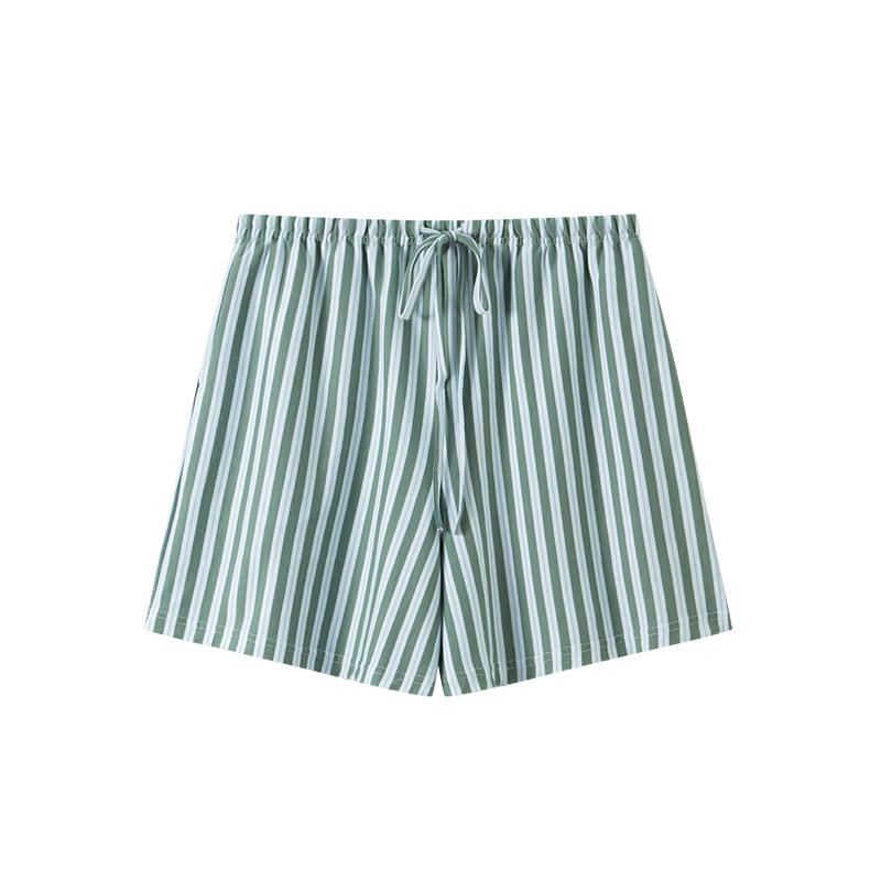 Women s 100% Cotton Striped Lounge Shorts L