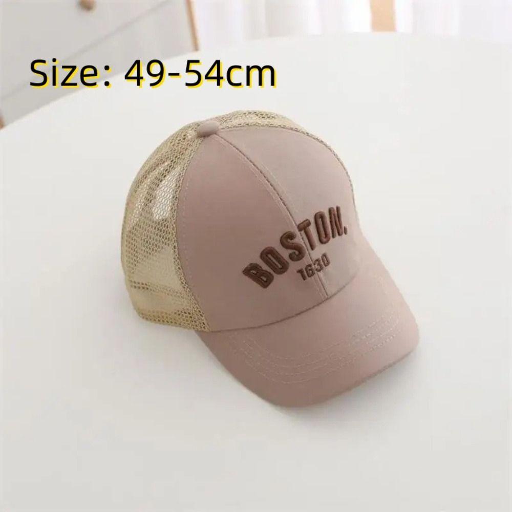 Letter Embroidery Peaked Hat Breathable Mesh Sun Hats Casual Baby Baseball Cap  Summer