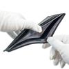 [Inden-ya] Inden Bifold Wallet, Bill Compartment I, No Coin Purse, Deerskin, Black with Black Lacquer, Tortoiseshell Pattern, 2005-01-003