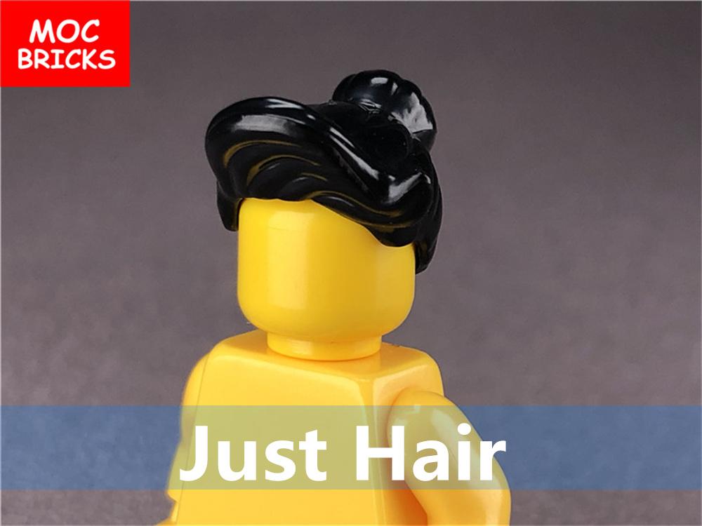 5 Stück/Los MOC Steine Weibliche Haare Zusammengebaute Partikel Bausteine Zubehör Kinderspielzeug Plastikpuppen