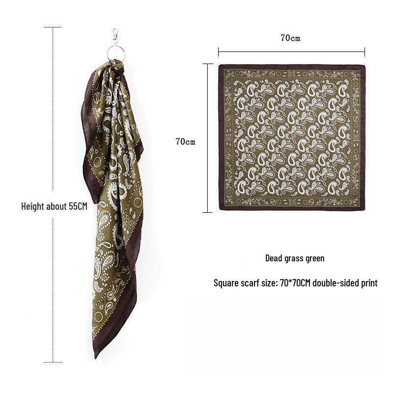 Retro Paisley Multi-use Silk Scarf: Large Square for Street Dance, Hip Hop, Neckerchief for Men & Women