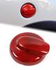 Fit for R56 R57 R58 R59 R60 Red Dry Carbon Fiber Gas Fuel Cap Cover Protective Sticker Fuel Gas Tank,