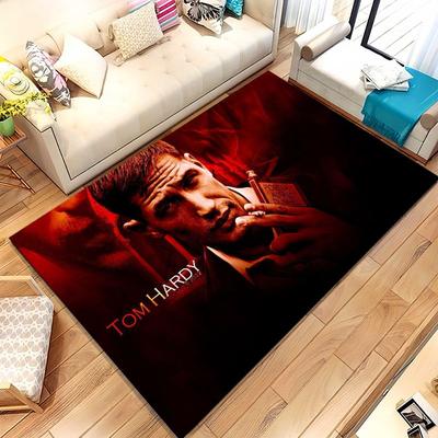 Berühmter Schauspieler Tom Hardy Wohnzimmer Rutschfester Bereichsteppich Weicher Teppich für Schlafzimmer Kinder Spielzimmer Sofa, Heimdeko Fußmatte Geschenk