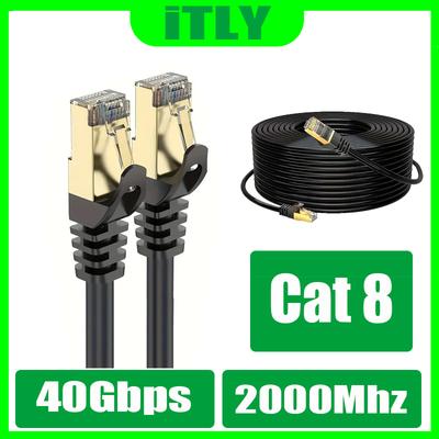 High Speed 26AWG Cat8 LAN Network Wire, In Wall RJ45 Cable 40Gbps 2000Mhz SFTP Patch Cord, Cat 8 Ethernet Cable
