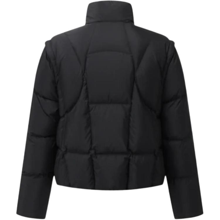 Salomon Solid Color Stand Collar Detachable Long Sleeve Down Jacket Women outerwear C30051