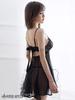 Sexy Rigid M Size [Vivid Style] Lingerie, Babydoll, Mesh, Lace, Basic, Sheer, Beautiful, Women's, Black,