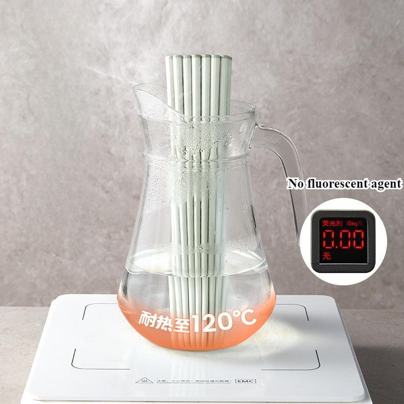 5 Pairs Alloy Chopsticks Food Grade Material High Temperature Resistant Healthy Anti Slip Mold Resistant Household Tableware