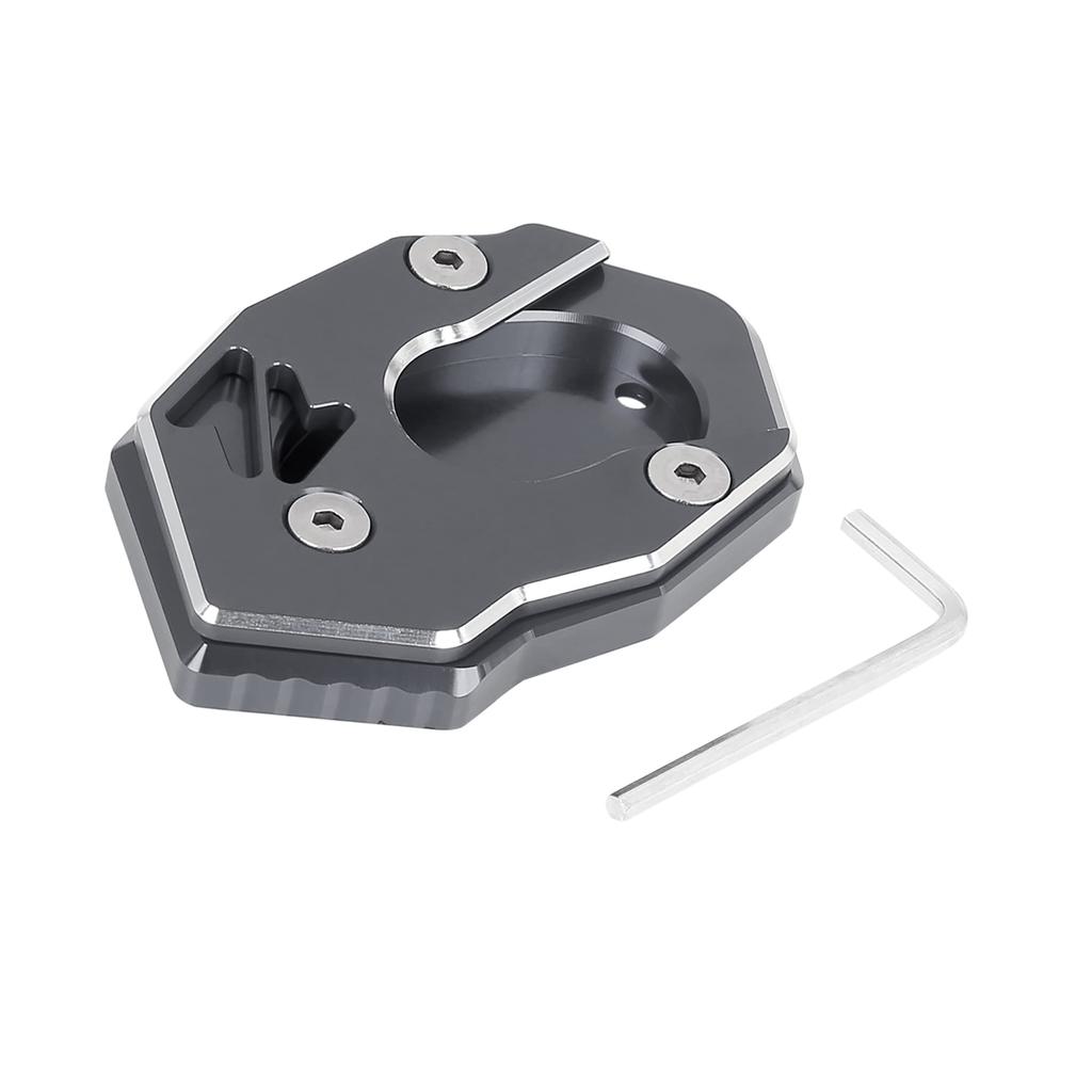 ACROPIX Motorcycle Kickstand Side Stand Extension Pad CNC Aluminum Alloy Compatible with Kawasaki Z900RS Gray 1pcs