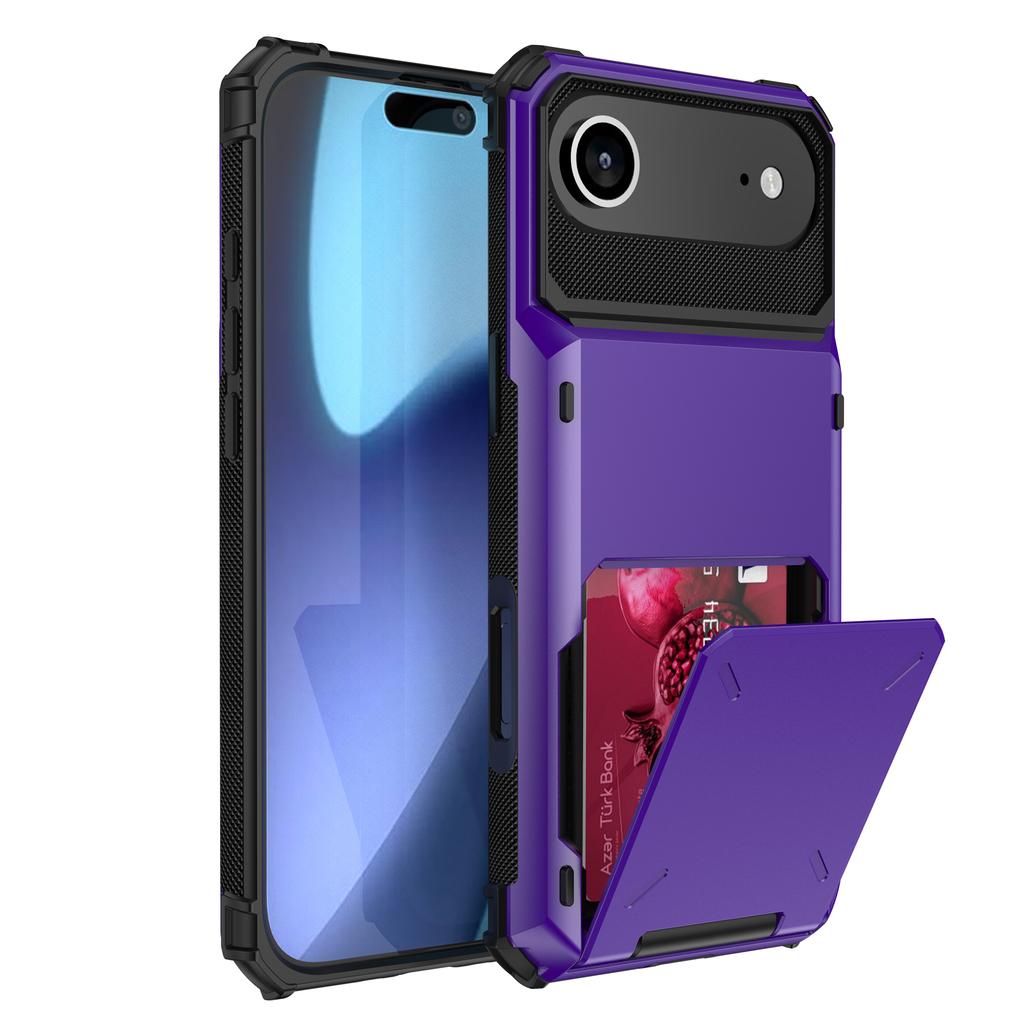 Etui na iPhone Air PC+TPU Dwuwarstwowe Tylne Etui na Telefon z Uchwytem na Karty