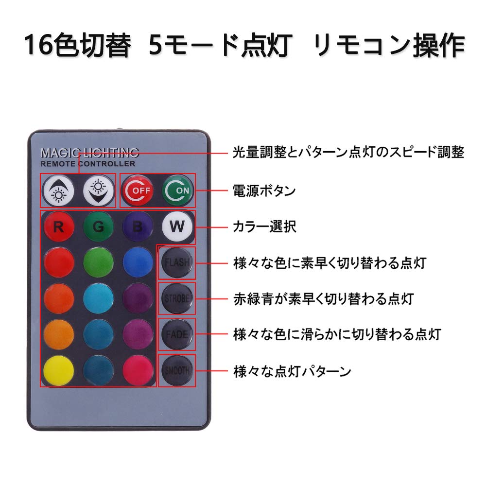 Futwod Fog Lamp, LED, H8, H11, H16, RGB, Strobe, Flash, 12 V, Car LED