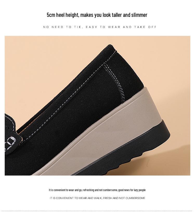 Frühling/Herbst Damen Slipper Plateauschuhe: Größen 35-43, Übergröße, Lässige Mama-Schuhe mit dicker Sohle