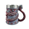 Chinese Dragon Beer Mug - Large Capacity, Stainless Steel Liner, Retro Resin Design
