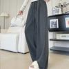 Women's High Waist Drawstring Wide Leg Pants Casual Loose Trousers for Fall Winter Daily Wear