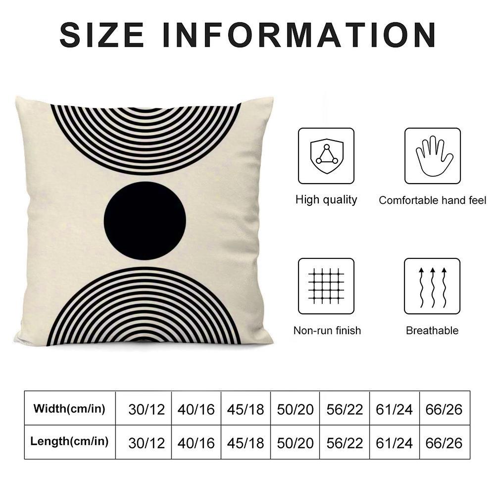Poszewka na poduszkę o zredukowanej geometrii Miękki pluszowy materiał Dwustronnie drukowana poszewka na poduszkę do sofy na wszystkie pory roku Wystrój domu Prezent