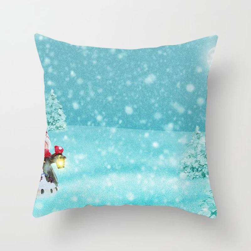 Santa Claus Christmas Pillow Set Sofa Gift Home Decoration Pillow Case Christmas Gift Pillow Case