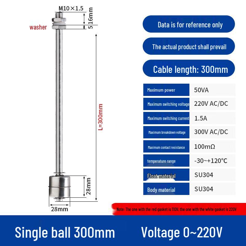 304 Stainless Steel Side Mount Float Level Switch