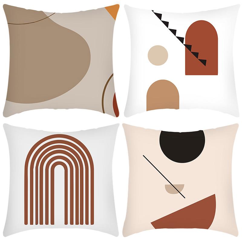 

New Pillowcase Art Abstract Print Pillowcase Simple Line Combination Print Pillowcase 45 * 45Cm pillowcase
