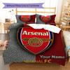 Arsenal F Custom Name Pattern Bedding,Quilt Set Quilt Cover Pillowcase Home Birthday Gift(1 * Duvet Cover + 2 * Pillowcase, Without Core)