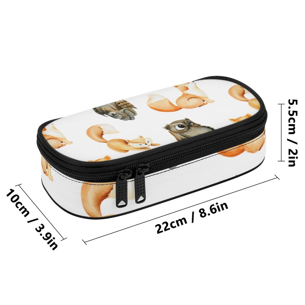 Pen Case Structured Design 300D Polyester Easy Open Zipper with Mesh Pocket Removable Divider and Pen Slots for Everyday Study