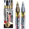 TRANSON 12 Colors Permanent Fabric Markers Oil Based Waterproof for Rocks Crafts Diy Painting Medium Tip