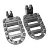 1 Pair of Front Foot Pegs Aluminum Anti Slip Motorcycle Front Footrest Pedal Set for Motorbike