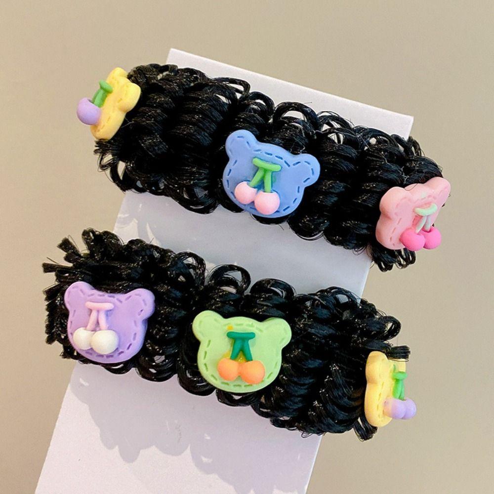 2pcs Kids Headwear Children's Cartoon Wig Cute Girls Headdress Wig Hair Extension Baby Wig Chignon