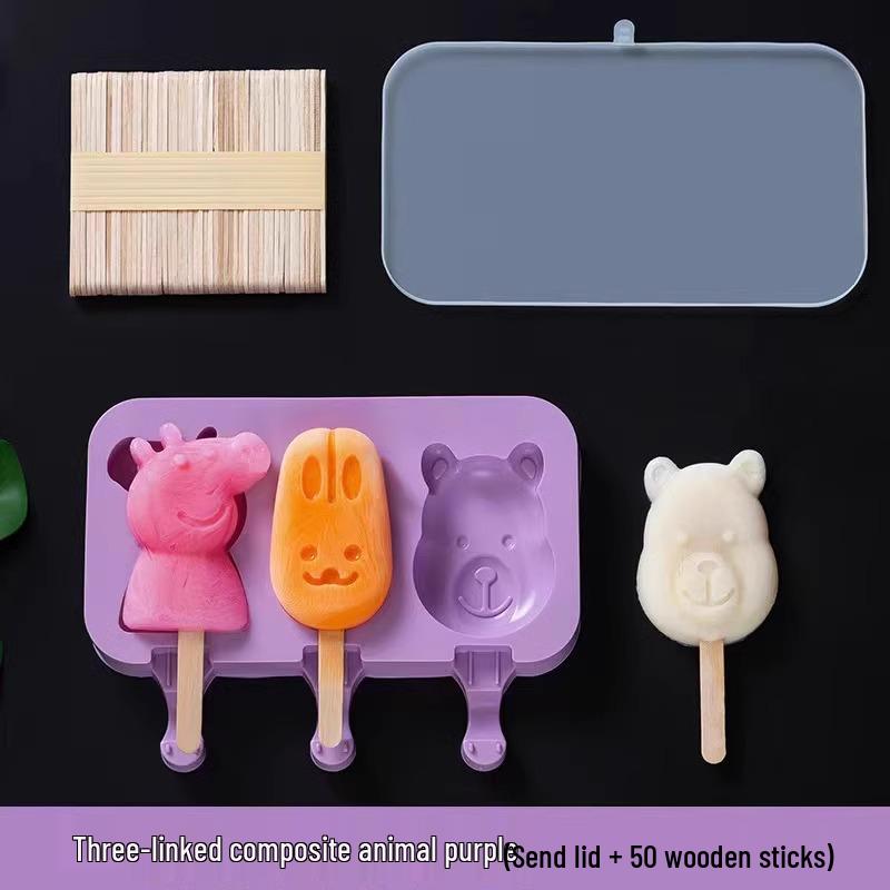 

Bear-Shaped Ice Cream & Popsicle Mold - Food-Grade Silicone for Homemade Treats