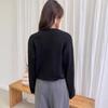 Autumn and Winter Women's Casual Loose Cardigan Lace-up Solid Color Knitted Sweater