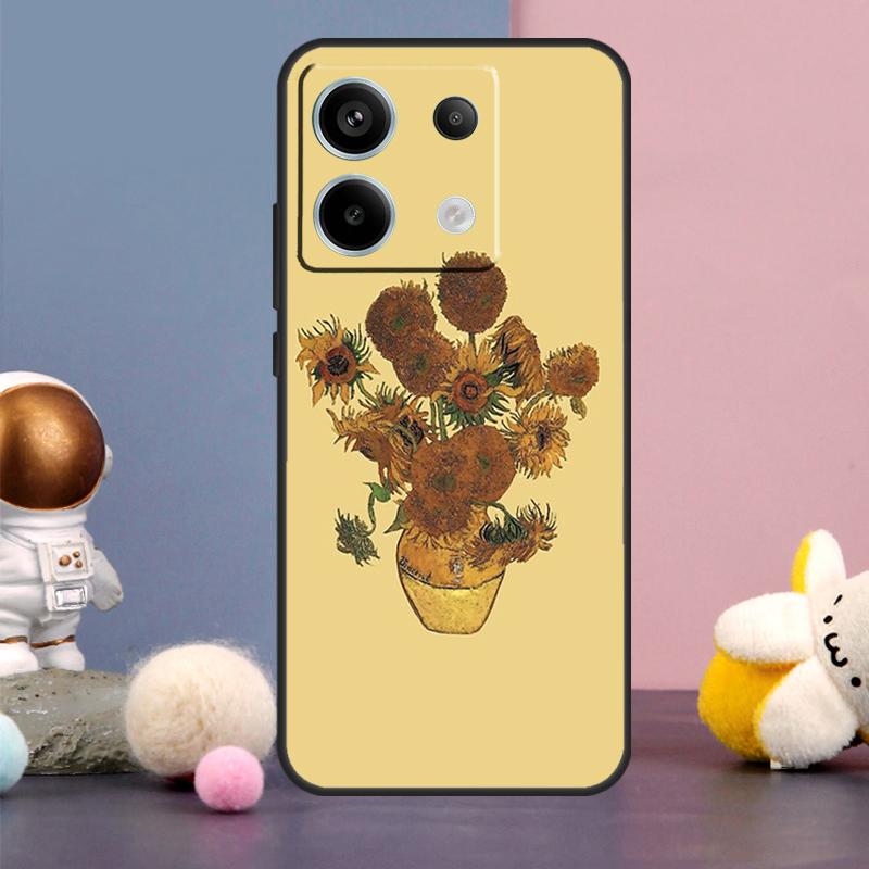 Sunflower Case For Xiaomi Redmi Note 14 9 10 11 12 13 15 Pro Plus Redmi 15 15C 10C 12C 13C 14C Cover