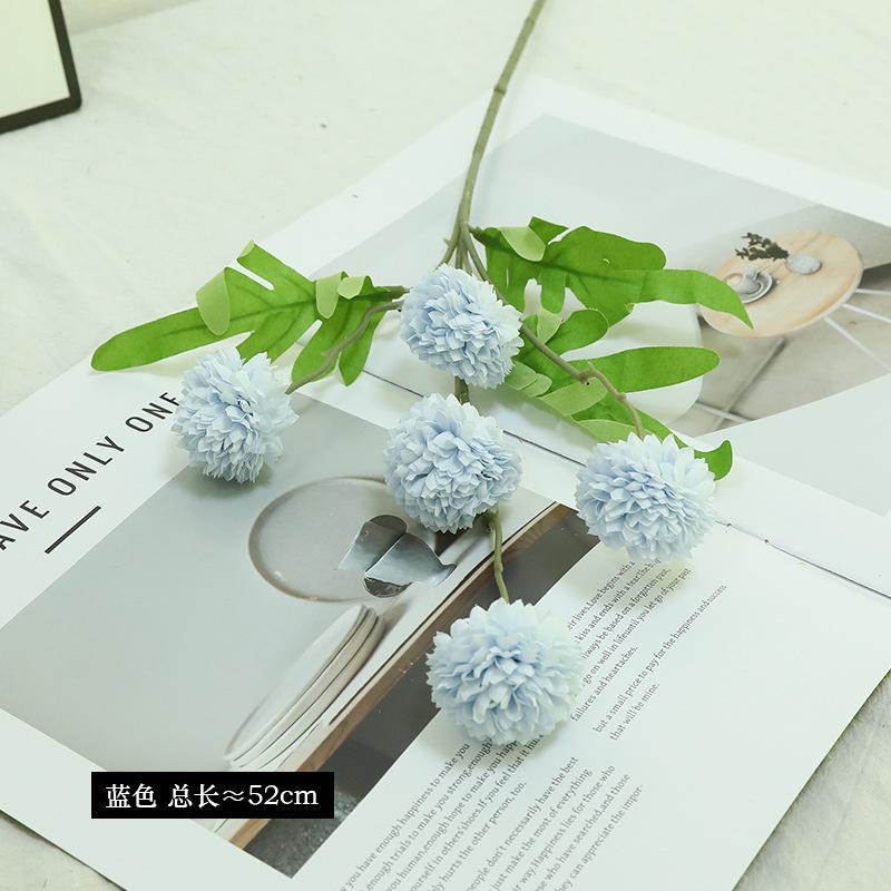 Simulation Onion Ball Dandelion Fake Flower Decoration Shooting Floral Simulation Flower Table Tennis Chrysanthemum Wedding